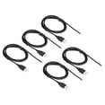 thumbnail image 1 of Uxcell 1.5M/5Ft USB 5V 3A Type-C Pigtail Power Cable, 5Pcs 22AWG USB Plug to 2 Pin Wire Open End Connector Plug, Black, 1 of 5