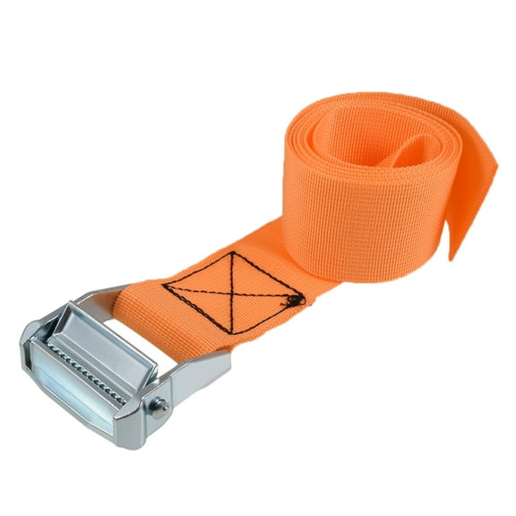 Uxcell 1.5M x 5cm Lashing Strap Cam Lock Buckle 500Kg Work Load, Orange