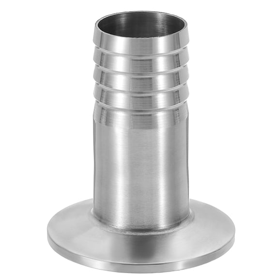 Uxcell 1.5in Tri Clamps to 1in Hose Barbed Adapter, 1pcs Tri Clamps Hose Barb Fitting 304 Stainless Steel Pipe for Brewery Winery Food Processing Equipment