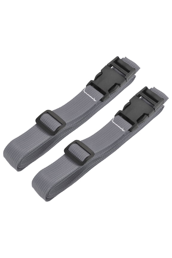 1.5m Adjustable with Quick Release Buckle Luggage Straps, Gray 2 Pack
