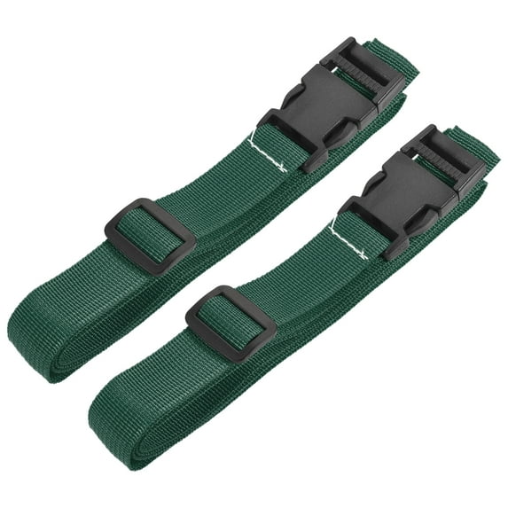 Uxcell 1.5m Adjustable with Quick Release Buckle Luggage Straps, Light Green 2 Pack