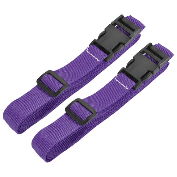Uxcell 1.5m Adjustable with Quick Release Buckle Luggage Straps, Purple 2 Pack