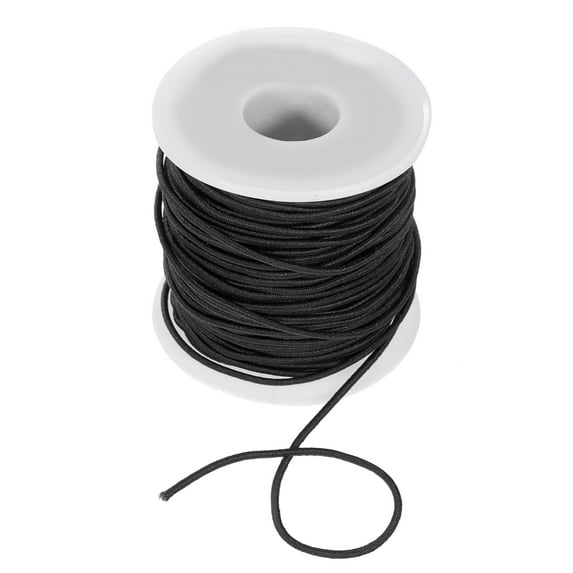 Uxcell 1.5mm 54 Yards Elastic String Cord Elastic Thread Beading String Cord, Black