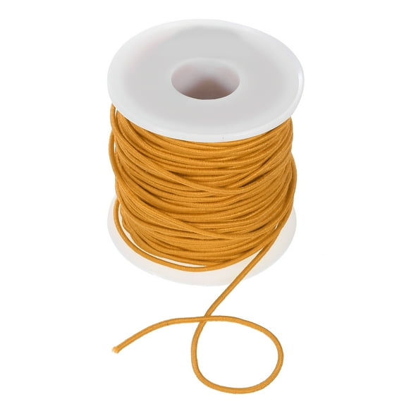 Uxcell 1.5mm 54 Yards Elastic String Cord Elastic Thread Beading String Cord, Yellow