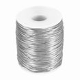 thumbnail image 1 of Uxcell 1.5mm Metallic Elastic Cords, Tinsel Elastic Stretch String Cord Thread Braiding Rope for Craft Making Gift Wrapping Ornaments, Silver Tone, 109 Yards Each, 1 of 6