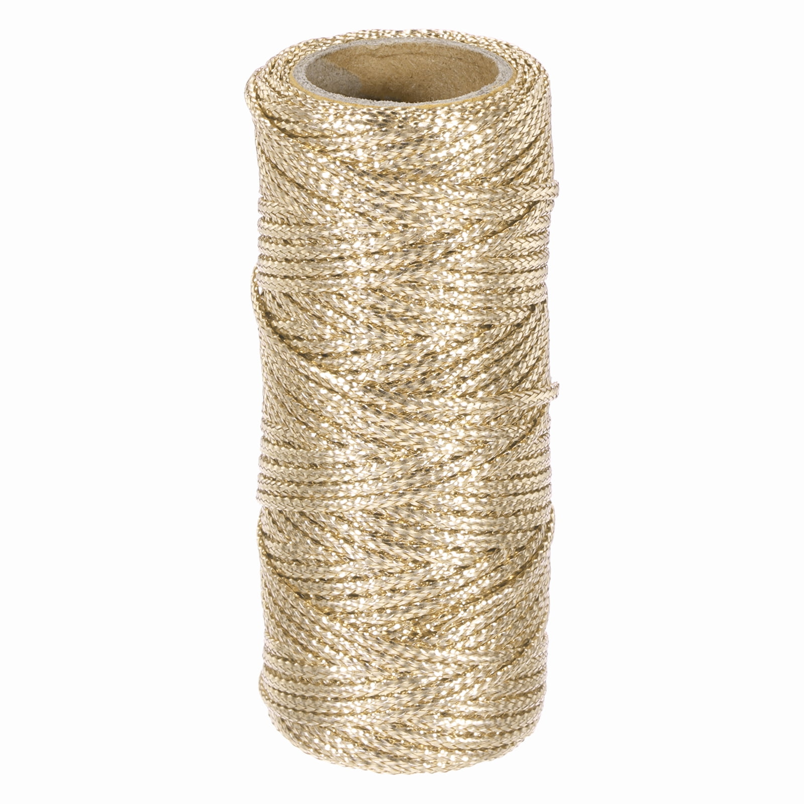 Uxcell 1.5mm Metallic String, 16 Ply Decorative Metallic Bakers Twine ...
