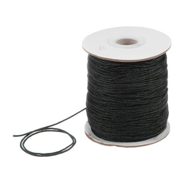 Uxcell 1.5mm Nylon Satin Cord 150 Yards Bracelet String Beading Thread, Black