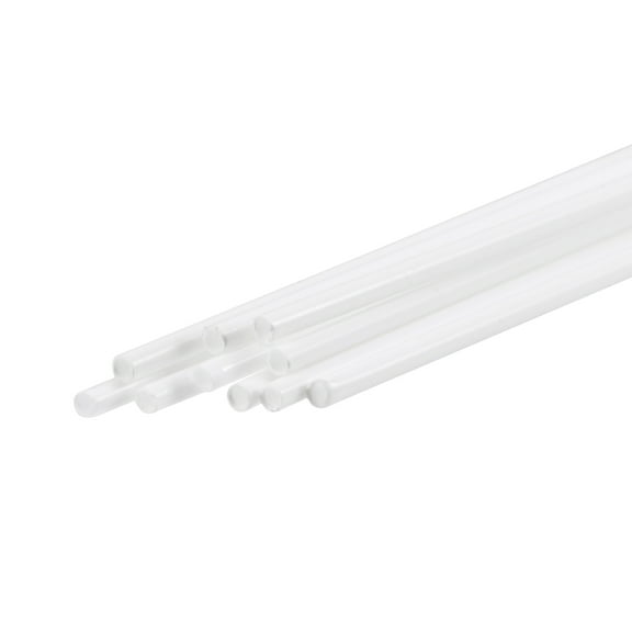 Uxcell 1.5mmx2mmx250mm White Plastic Model Tube ABS Round Tube for Model Making DIY 10 Pack