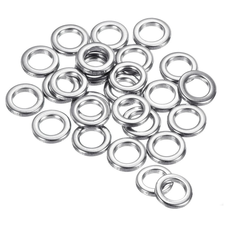 Uxcell 1.5x5x8.2mm Fishing Rings, 50 Pack 304 Stainless Steel Solid Ring  Wire Snap Ring for Saltwater Freshwater