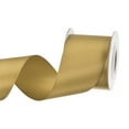 thumbnail image 1 of Uxcell 1.6" 5 Yard Double Faced Solid Satin Ribbon Polyester Fabric Gold, 1 of 7