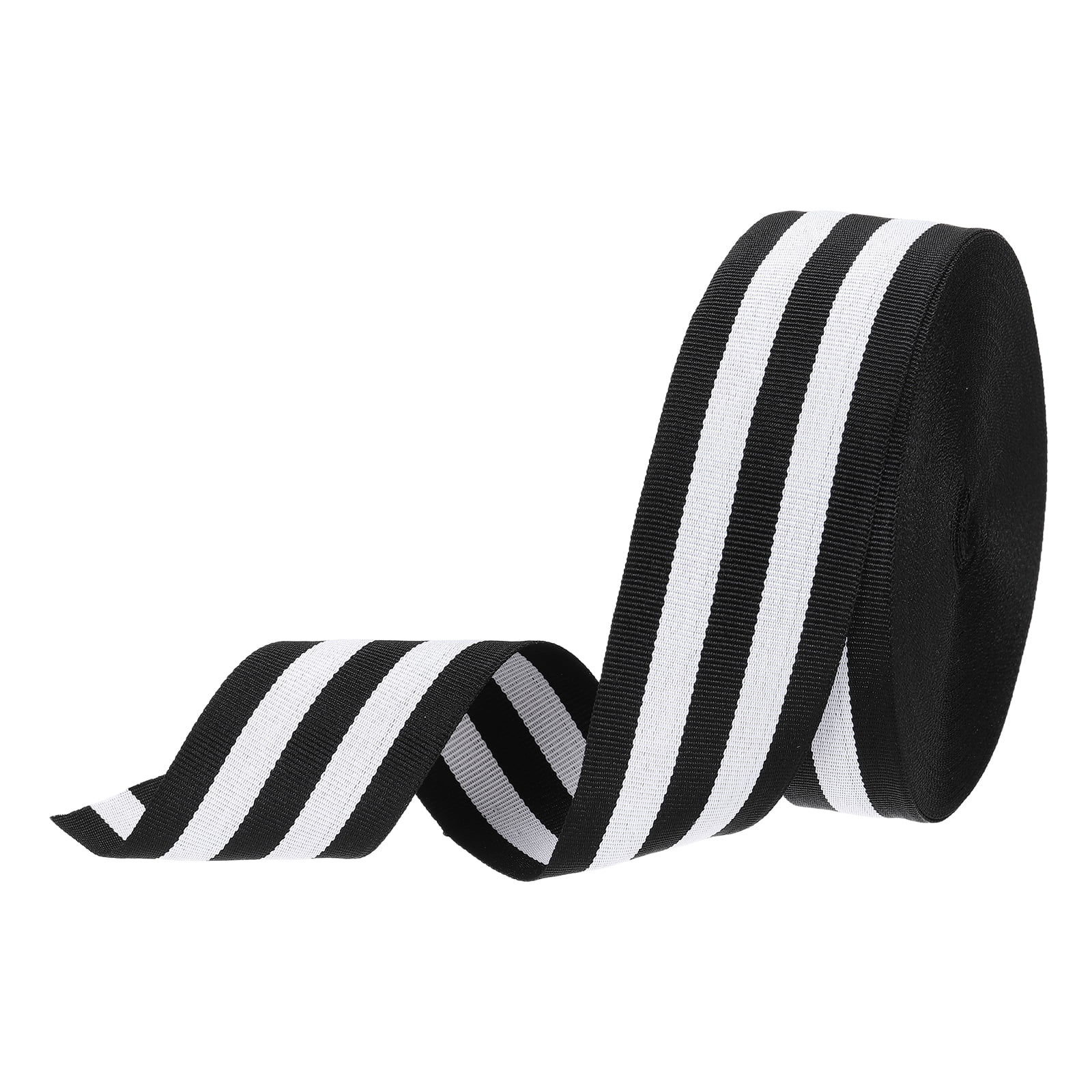 Uxcell 1.6" Black Red Striped Grosgrain Ribbon, 10 Yard Polyester Fabric Stripe Craft Ribbon Double Faced Design for Bow Gift Wrapping DIY Making Christmas Decorations