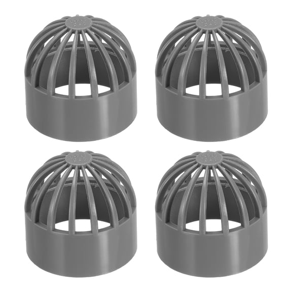Uxcell 1.6 Inch (40mm) Fish Cover Permeable Cap, 4Pcs Aquarium Guard, Gray