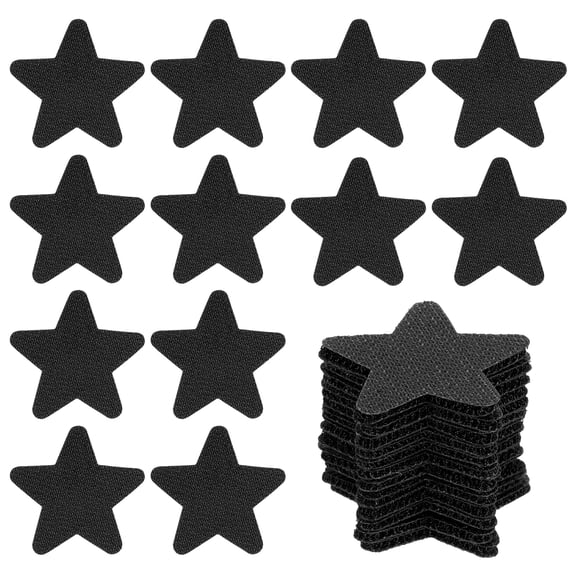 Uxcell 1.6 Inch Carpet Spot Markers 50Pcs Star Floor Dots Markers Carpet Spots for Teacher Classroom Decoration, Black