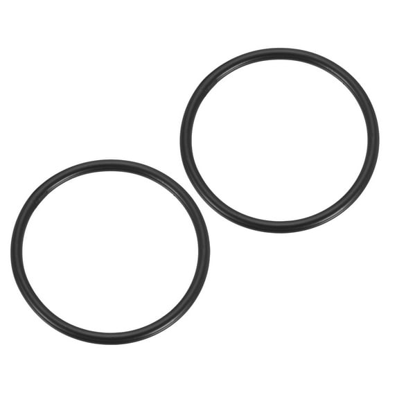 Uxcell 1.6 Inch Metal O Ring, 2 Pcs Seamless Solid 304 Stainless Steel Rings for DIY Crafts Bags Dream Catcher Dog Leashes Wall Plant Hangers, Black 3mm x 40mm