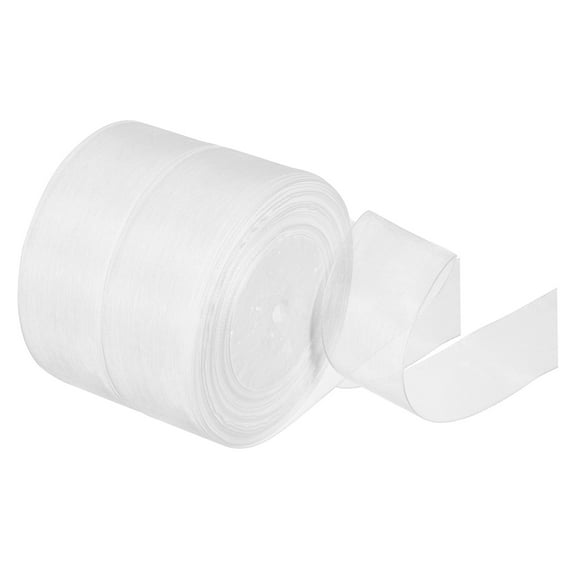Uxcell 1.6 Inch Organza Ribbon 100 Yard Gift Wrapping Ribbon White, 2 Roll (50Yard/Roll)