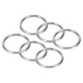 thumbnail image 1 of Uxcell 1.6" Metal O Rings, 6 Pcs 304 Stainless Steel Smooth Round Rings for Bags, Belts, 4mmx40mm, 1 of 5
