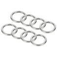 thumbnail image 1 of Uxcell 1.6" Metal O Rings, 8 Pcs 304 Stainless Steel Smooth Round Rings for Bags, Belts, 5mmx40mm, 1 of 5