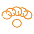 thumbnail image 1 of Uxcell 1.6" OD 1.3" ID Loose Leaf Rings Binder Ring Plastic O Rings for Book Scrapbook, Orange 50 Pack, 1 of 6