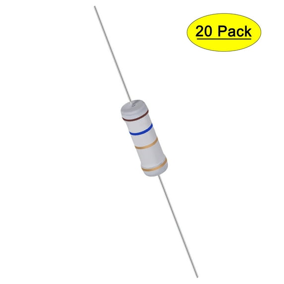Uxcell 20Pcs 3W 3 Watt Metal Oxide Film Resistor 1.6 Ohm ±5% Tolerance