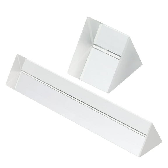 Uxcell 1"/6" Triangular Prism Set, 2 Pack Glass Optical Crystal Rainbow Prism, Clear