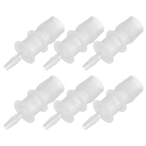Uxcell 1/6" to 1/2" 6 Pcs Plastic Hose Barb Fittings, Reducer Tube Fittings Pipe Adapter Kit for Air Gas Water System