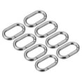 thumbnail image 1 of Uxcell 1.61 Inch Spring Oval Ring Round Snap Clip Trigger for Bag Purse Keychain, 8Pack Silver, 1 of 6