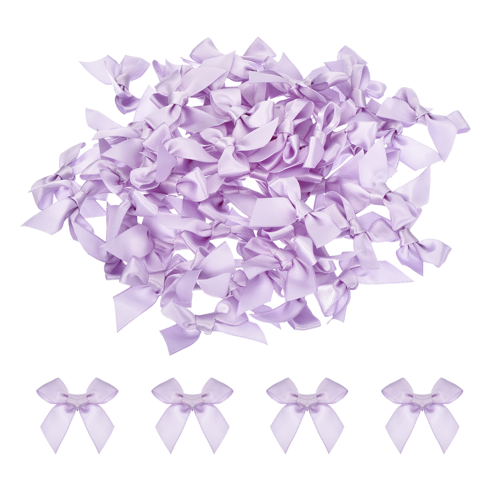 Uxcell 1.65 x 1.54 inch Polyester Mini Ribbon Bow Mini Fabric Satin ...