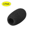 thumbnail image 1 of Uxcell 1.65inch  Mic Cover Headset Windscreen Foam Black 5pcs, 1 of 5