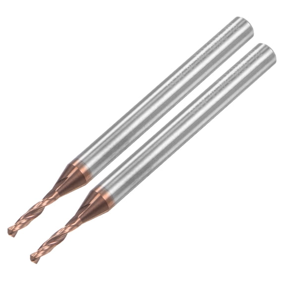 Uxcell 1.65mm Dia 4mm Shank Titanium Coated Carbide Straight Shank Twist Drill Bit 2 Pack