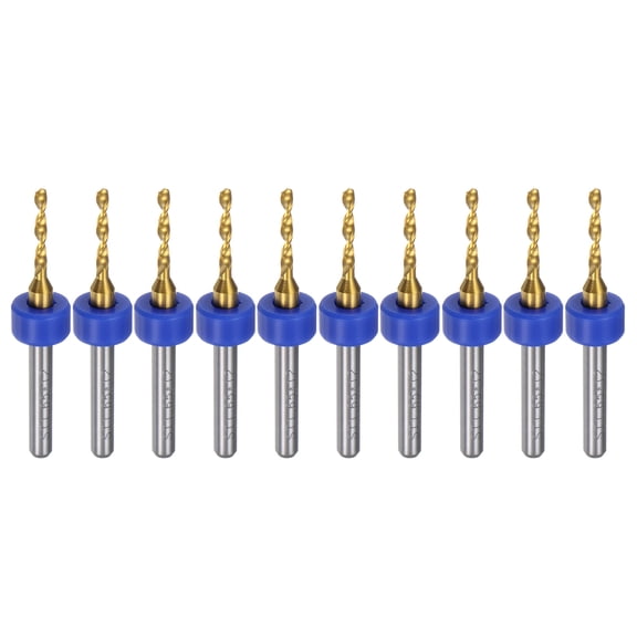 Uxcell 1.65mm PCB Drill Bits 1/8" Shank Carbide Micro Twist Mini Drill Bits CNC Engraving Drilling Tool, 10 Pieces