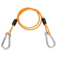 thumbnail image 1 of Uxcell 1.6ft (19.7") Security Steel Cable with Snap Hook, 1Pcs Coated Flexible Double Loop Wire Rope Bike Cable Lock Security Chain for Outdoor Travel Luggage, Clear Orange, 1 of 7