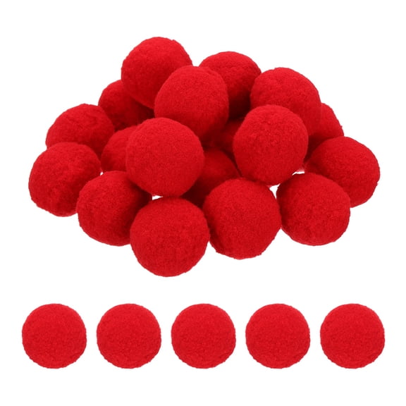 Uxcell 1.6inch Pom Poms for Crafts, 20pcs Small Pompoms for Crafts Mini Puff Balls Bulk High Elasticity Fuzzy Balls for Hats Christmas Art DIY, Red