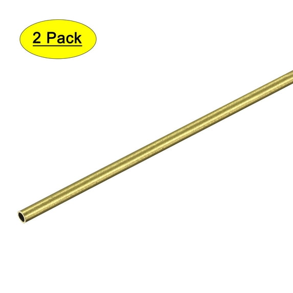 Uxcell 1.6mm OD 0.25mm Wall Thickness 300mm Length Brass Tube 2 Pack