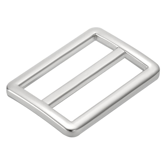 Uxcell 1 7/32 Inch Tri-Glide Slide Buckles, 8 Pack Metal Webbing Strap Fastener for Backpack Bag Belt, Silver