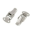 thumbnail image 1 of Uxcell 1.7" Long Silver Tone Metal Pull Down Loop Draw Latch 2 Pcs, 1 of 1