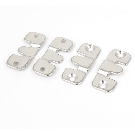 Uxcell 1.7" x 0.7" Home Sofa Metal Sectional Interlock Bracket Joint Connector 4 Pcs