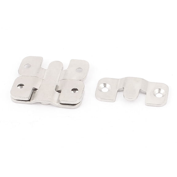 Uxcell 1.7" x 0.75" Home Sofa Metal Sectional Interlock Bracket Joint Connector 4 Pcs