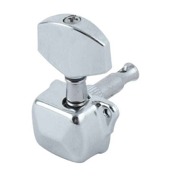 Uxcell  1.7" x 1.3" x 1.6" Acoustic Guitar Chrome Parts Machine Head Tuning Peg Tuners Set Metal Silver Tone