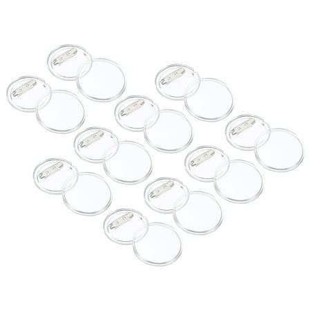 Uxcell 1.72inch Acrylic Button Pin Badge,20SetRound Pin Blank Buttons Badges Kit