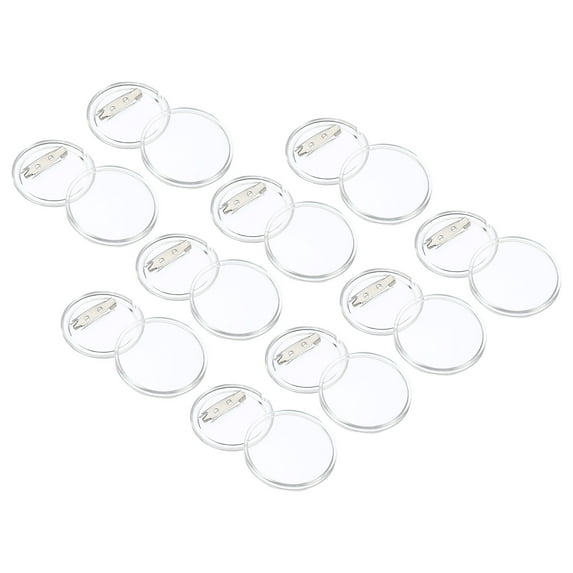 Uxcell 1.72inch Acrylic Button Pin Badge,20SetRound Pin Blank Buttons Badges Kit