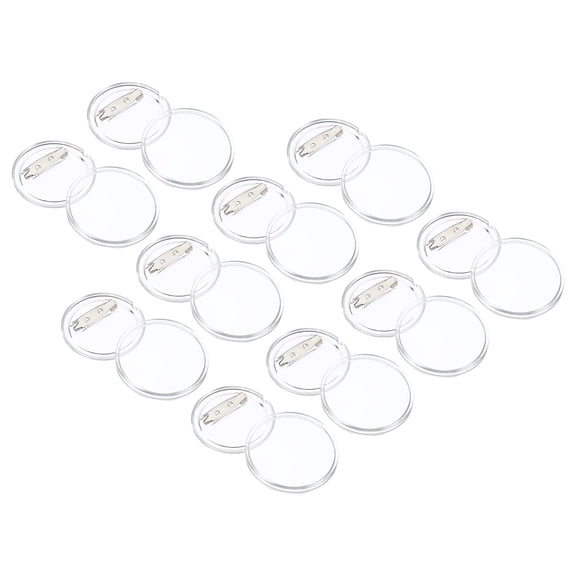 Uxcell 1.72inch Acrylic Button Pin Badge,20SetRound Pin Blank Buttons Badges Kit