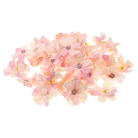 Uxcell 1.77" Artificial Multi-layered Flower Heads, 50 Pack Silk Multi ...