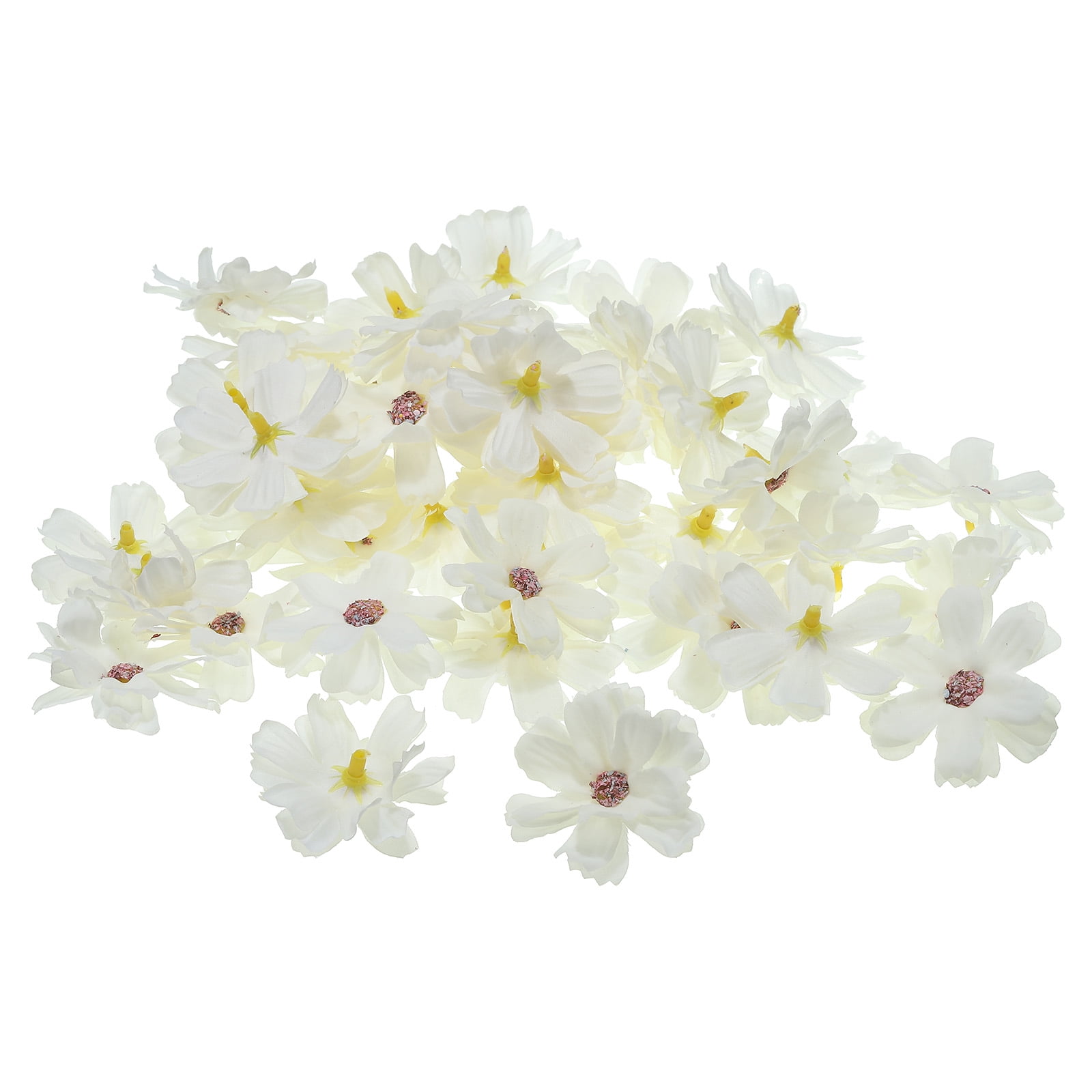 Uxcell 1.77" Artificial Multi-layered Flower Heads, 50 Pack Silk Multi ...