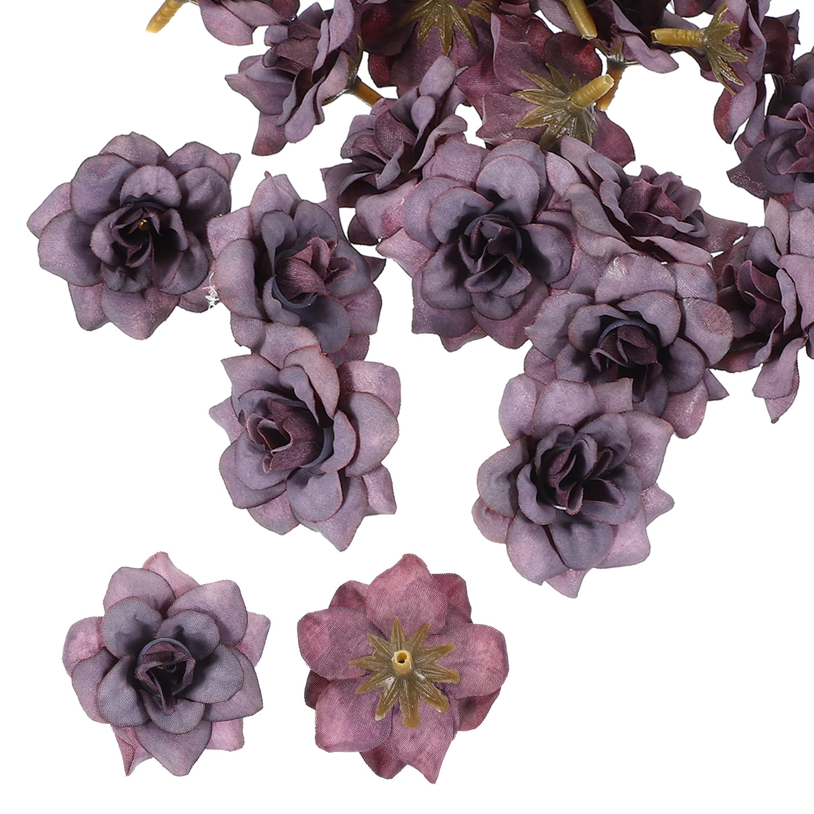 Uxcell 12pcs 3 Inch Grey Chiffon Artificial Flowers - DIY Craft Fabric Flowers For Headbands, Clothing, Wedding