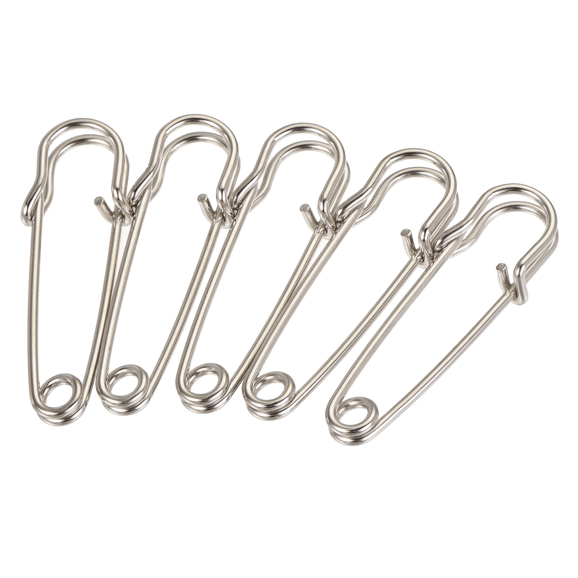 Uxcell 33mm/1.3 Inch Curved Safety Pins Metal Sewing Pins for Office Home  Silver Tone 200 Pack 