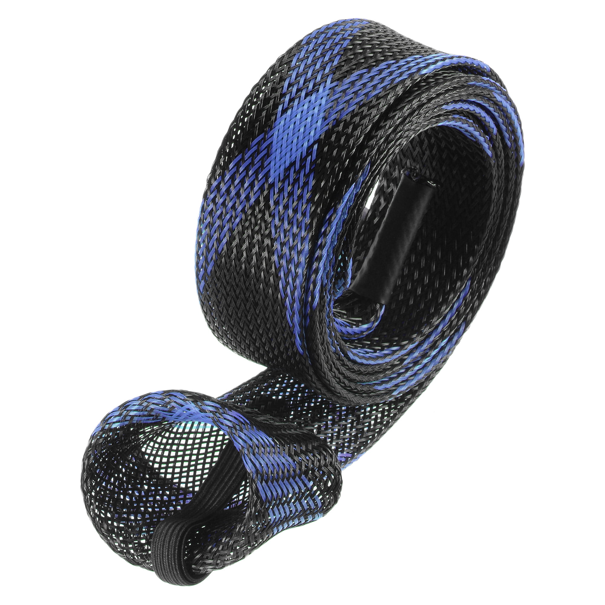 Uxcell 1.7m Black Blue Fishing Rod Sleeve Rod Sock Cover Braided