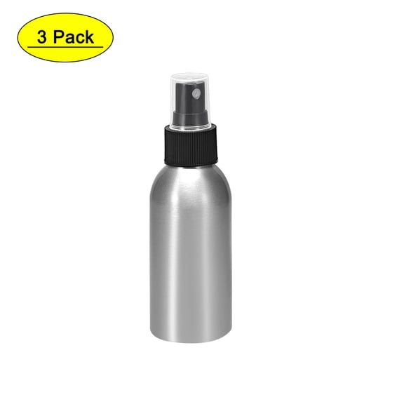Uxcell 1.7oz/50ml Aluminium Spray Bottle with Black Mist Sprayer 3 Pack