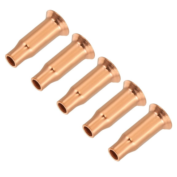 Uxcell 1/8" (3mm) ID Copper Tube Flare Fitting, 5 Pcs Copper Welding Joint Pipe Fitting for Refrigeration Tubing 20mm