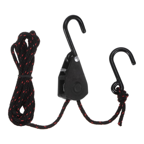 Uxcell 1/8" (4mm) Tie Down Rope Hanger Metal Gears Ratchets 6.6ft (2meter) Strap