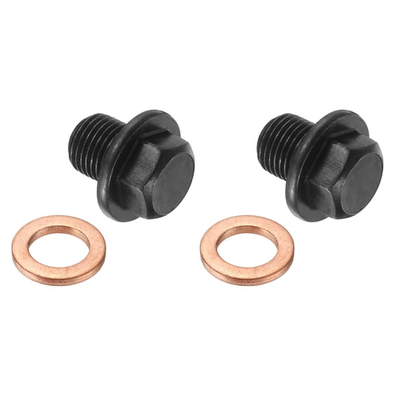 Uxcell 1/8" BSP Male Outer Hex Head Plug, 2 Pcs Thread Socket Outer Hex Head